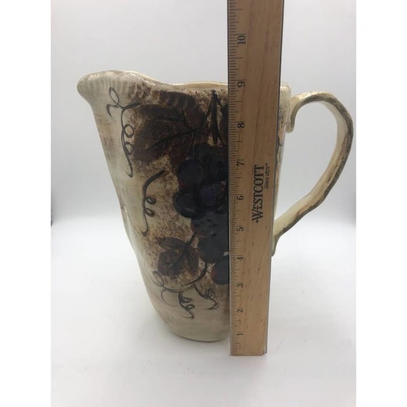 Dario Farrucci Designs Ceramic Pitcher Grapevine Theme With Handle - Picture 13 of 15